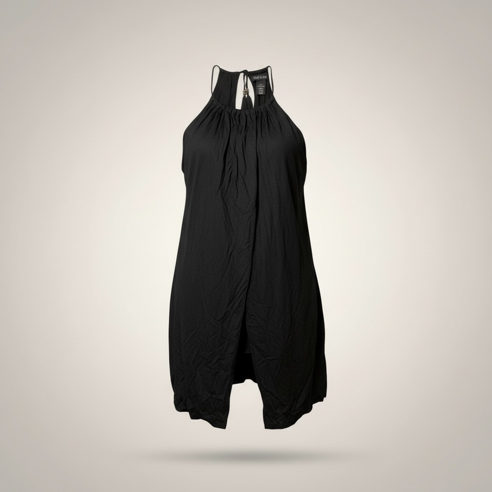 White House Black Market Classic Black Sleeveless Tunic in Women's Size S